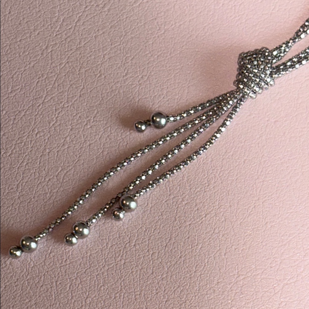 SILPADA .925 Sterling silver sparkly “Forget Me Knot” necklace N1497 - Picture 6 of 8